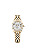 Rolex Yellow Gold Datejust - 28mm - White mother-of-pearl Diamond Dial - Jubilee