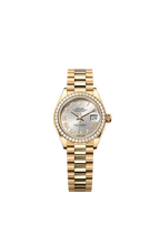 Rolex Yellow Gold Datejust - 28mm - Silver - President