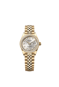 Rolex Yellow Gold Datejust - 28mm - Silver Diamond Dial - Jubilee