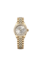 Rolex Yellow Gold Datejust - 28mm - Silver Diamond Dial - Jubilee