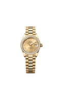 Rolex Yellow Gold Datejust - 28mm - Champagne-colour - President