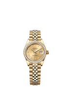 Rolex Yellow Gold Datejust - 28mm - Champagne-colour - Jubilee