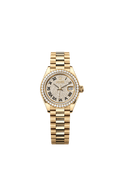 Rolex Yellow Gold Datejust - 28mm - Diamond-paved - President