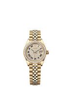 Rolex Yellow Gold Datejust - 28mm - Diamond-paved - Jubilee