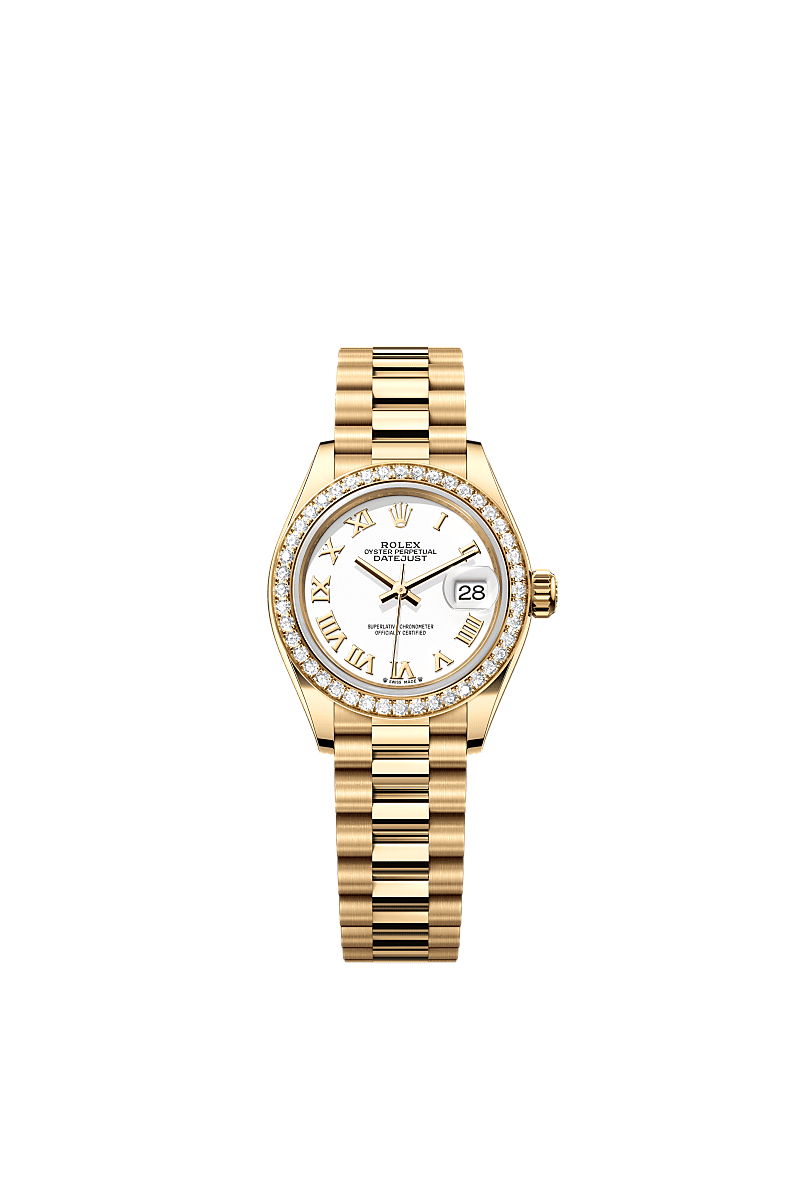Rolex Yellow Gold Datejust - 28mm - White - President