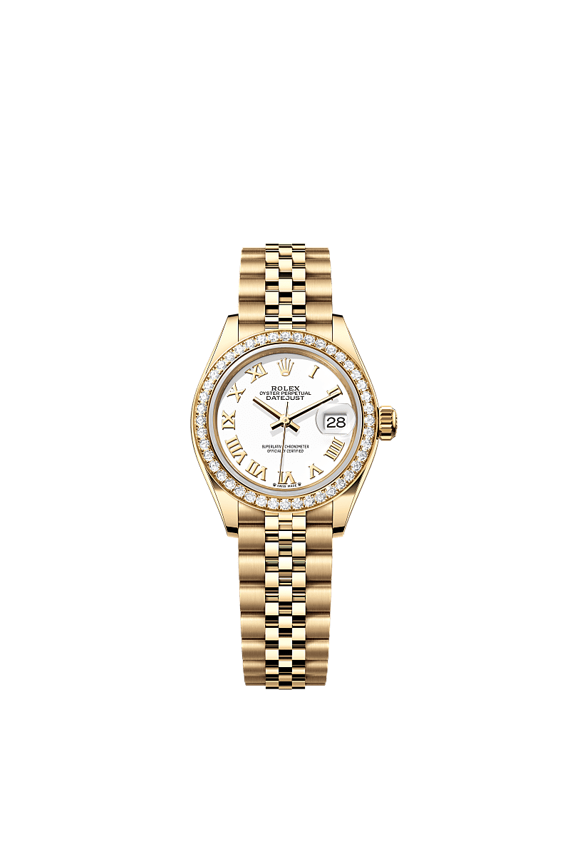 Rolex Yellow Gold Datejust - 28mm - White - Jubilee