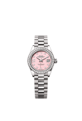Rolex White Gold Datejust - 28mm - Pink opal Diamond Dial