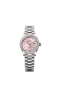 Rolex White Gold Datejust - 28mm - Pink Diamond Dial