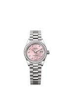 Rolex White Gold Datejust - 28mm - Pink Diamond Dial