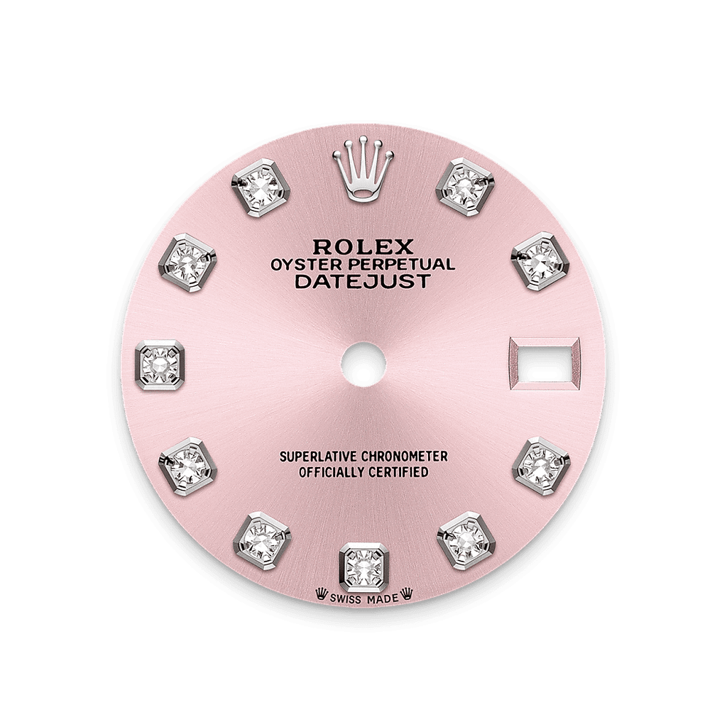 Rolex White Gold Datejust - 28mm - Pink Diamond Dial