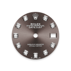 Rolex White Gold Datejust - 28mm - Dark grey Diamond Dial
