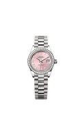 Rolex White Gold Datejust - 28mm - Pink - President