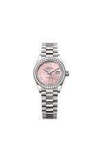 Rolex White Gold Datejust - 28mm - Pink - President