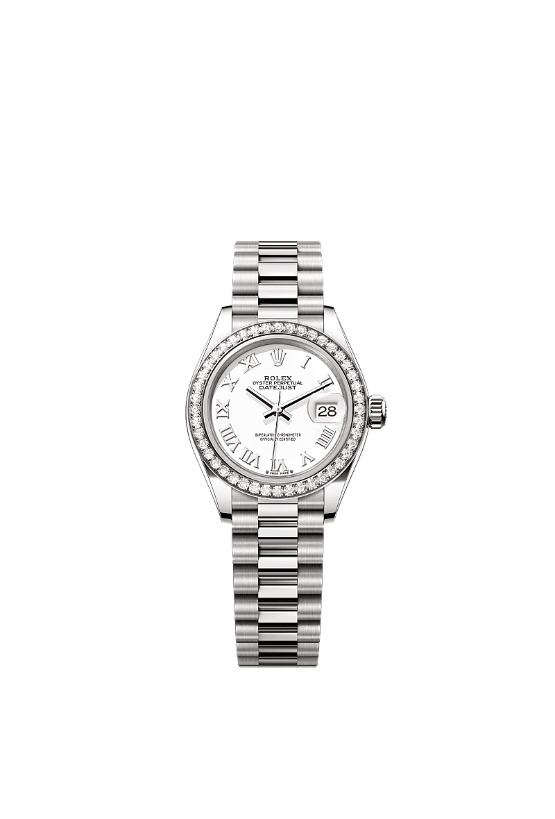 Rolex White Gold Datejust - 28mm - White