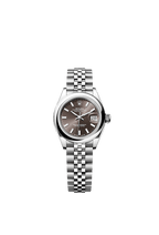 Rolex Stainless Steel Datejust - 28mm - Dark grey - Jubilee