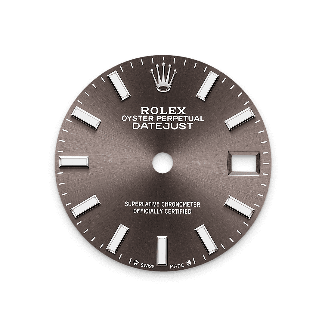 Rolex Stainless Steel Datejust - 28mm - Dark grey - Jubilee
