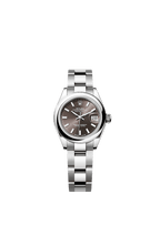 Rolex Stainless Steel Datejust - 28mm - Dark grey - Oyster