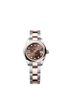 Rolex Two-Tone (RG/SS) Datejust - 28mm - Chocolate Diamond Dial - Oyster
