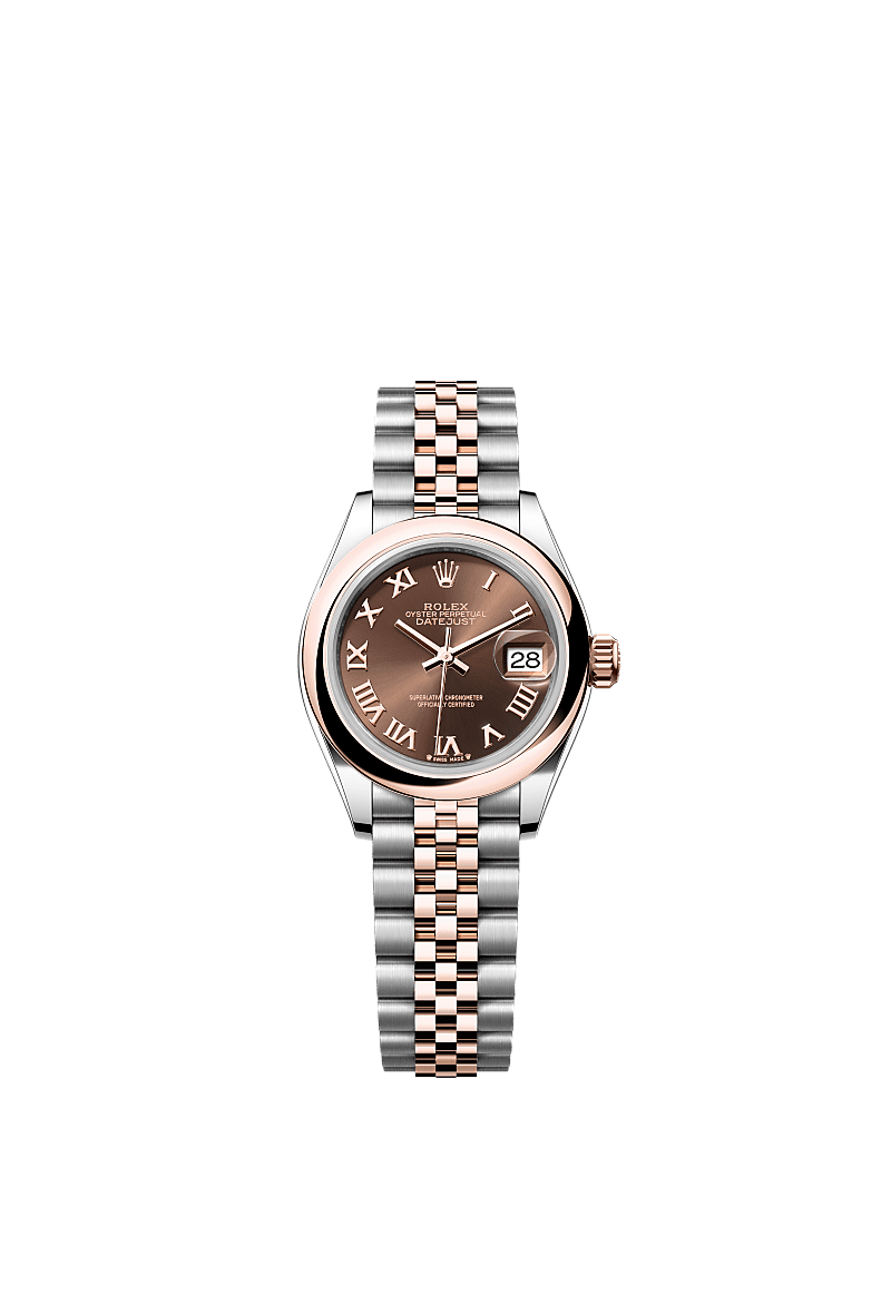Rolex Two-Tone (RG/SS) Datejust - 28mm - Chocolate - Jubilee