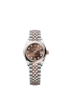 Rolex Two-Tone (RG/SS) Datejust - 28mm - Chocolate Diamond Dial - Jubilee