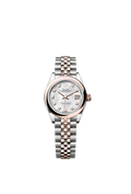 Rolex Two-Tone (RG/SS) Datejust - 28mm - White mother-of-pearl Diamond Dial - Jubilee