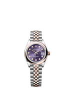 Rolex Two-Tone (RG/SS) Datejust - 28mm - Aubergine Diamond Dial - Jubilee