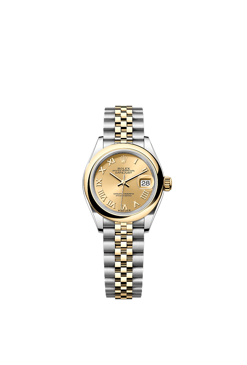 Rolex Two-Tone (YG/SS) Datejust - 28mm - Champagne-colour - Jubilee
