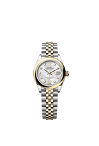 Rolex Two-Tone (YG/SS) Datejust - 28mm - White mother-of-pearl Diamond Dial - Jubilee