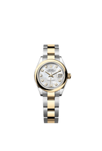 Rolex Two-Tone (YG/SS) Datejust - 28mm - White mother-of-pearl Diamond Dial - Oyster