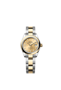 Rolex Two-Tone (YG/SS) Datejust - 28mm - Champagne-colour Diamond Dial - Oyster