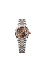 Rolex Two-Tone (RG/SS) Datejust - 28mm - Chocolate Diamond Dial - Jubilee