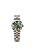 Rolex Two-Tone (RG/SS) Datejust - 28mm - Olive green Diamond Dial - Jubilee
