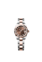 Rolex Two-Tone (RG/SS) Datejust - 28mm - Chocolate Diamond Dial - Oyster