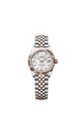 Rolex Two-Tone (RG/SS) Datejust - 28mm - White mother-of-pearl Diamond Dial - Jubilee