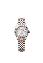Rolex Two-Tone (RG/SS) Datejust - 28mm - White mother-of-pearl Diamond Dial - Jubilee