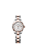 Rolex Two-Tone (RG/SS) Datejust - 28mm - White mother-of-pearl Diamond Dial - Oyster