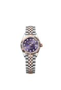 Rolex Two-Tone (RG/SS) Datejust - 28mm - Aubergine Diamond Dial - Jubilee