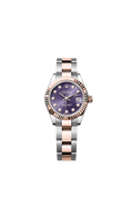 Rolex Two-Tone (RG/SS) Datejust - 28mm - Aubergine Diamond Dial - Oyster