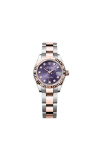 Rolex Two-Tone (RG/SS) Datejust - 28mm - Aubergine Diamond Dial - Oyster