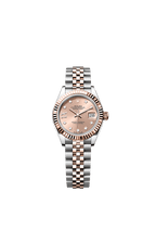 Rolex Two-Tone (RG/SS) Datejust - 28mm - Rosé-colour Diamond Dial - Jubilee