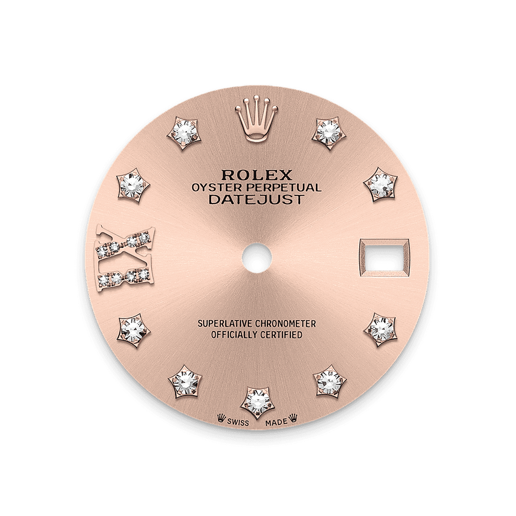 Rolex Two-Tone (RG/SS) Datejust - 28mm - Rosé-colour Diamond Dial - Jubilee