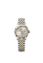 Rolex Two-Tone (YG/SS) Datejust - 28mm - Silver Diamond Dial - Jubilee