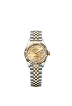 Rolex Two-Tone (YG/SS) Datejust - 28mm - Champagne-colour Diamond Dial - Jubilee
