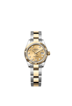 Rolex Two-Tone (YG/SS) Datejust - 28mm - Champagne-colour Diamond Dial - Oyster