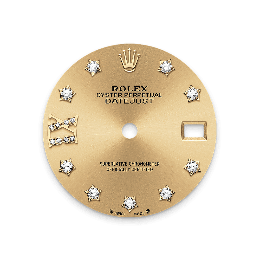 Rolex Two-Tone (YG/SS) Datejust - 28mm - Champagne-colour Diamond Dial - Jubilee