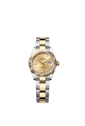 Rolex Two-Tone (YG/SS) Datejust - 28mm - Champagne-colour Diamond Dial - Oyster