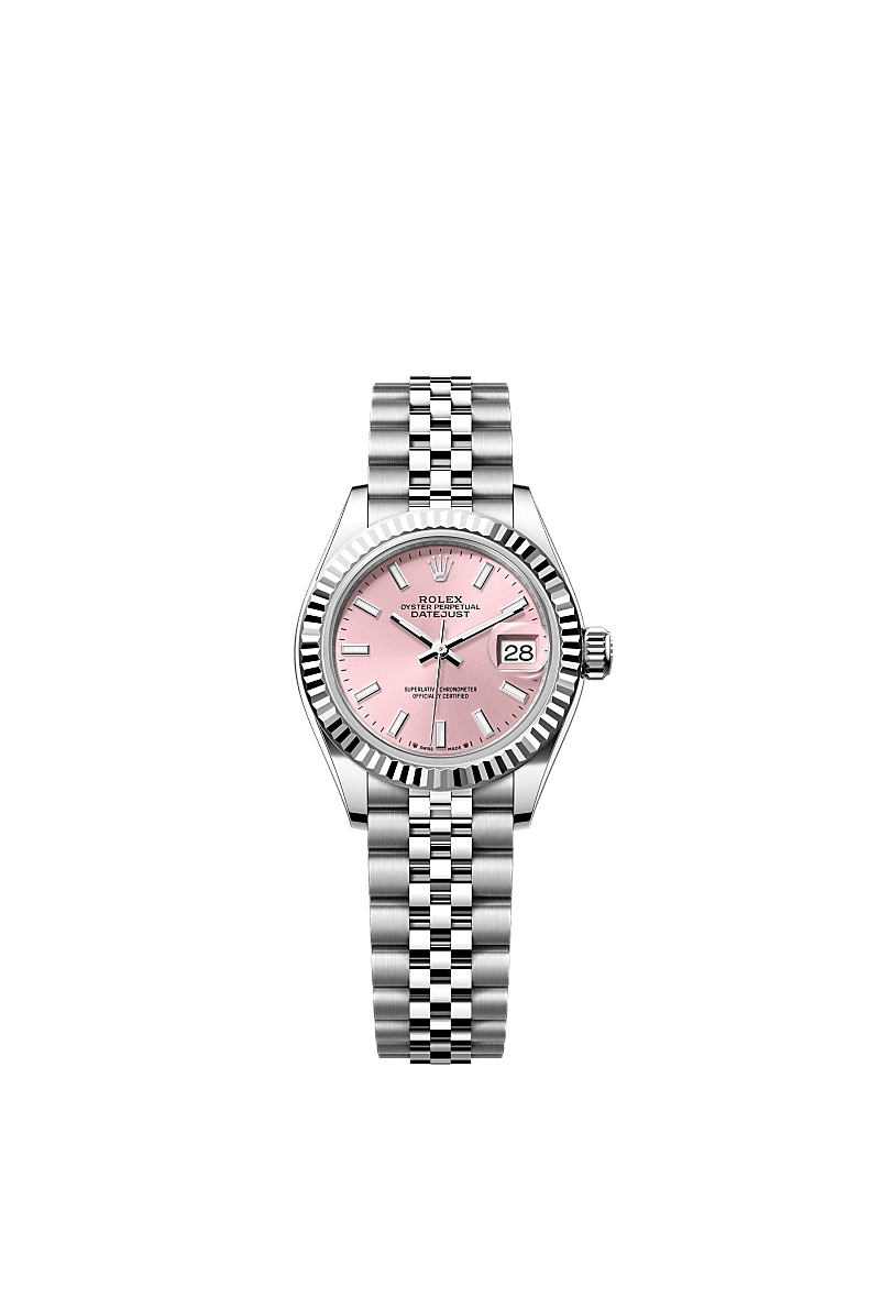 Rolex Stainless Steel Datejust - 28mm - Pink - Jubilee