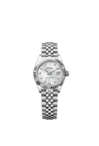 Rolex Stainless Steel Datejust - 28mm - White mother-of-pearl Diamond Dial - Jubilee