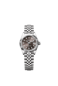 Rolex Stainless Steel Datejust - 28mm - Dark grey - Jubilee