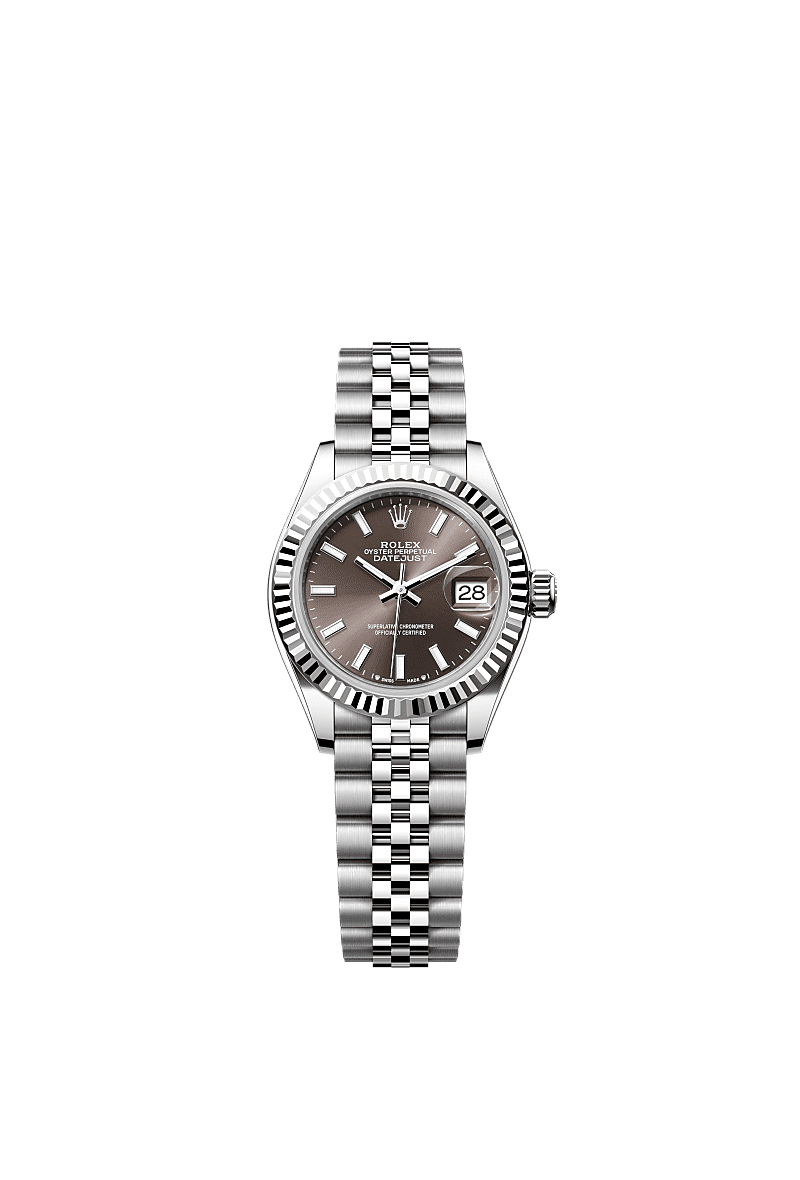 Rolex Stainless Steel Datejust - 28mm - Dark grey - Jubilee